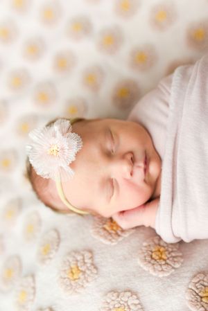 baby girl swaddled studio session Mebane NC