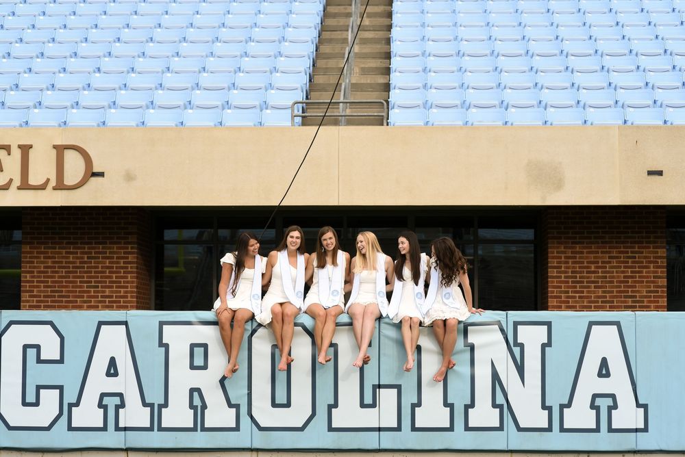 UNC girl graduate senior cap and gown