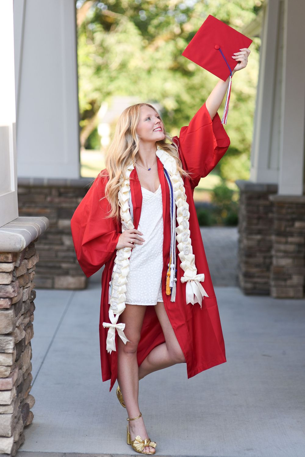girl cap and gown Burlington NC High School