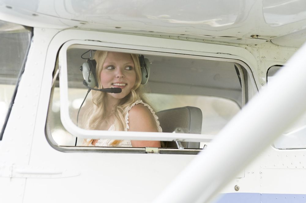 girl senior aviation airport Burlington NC
