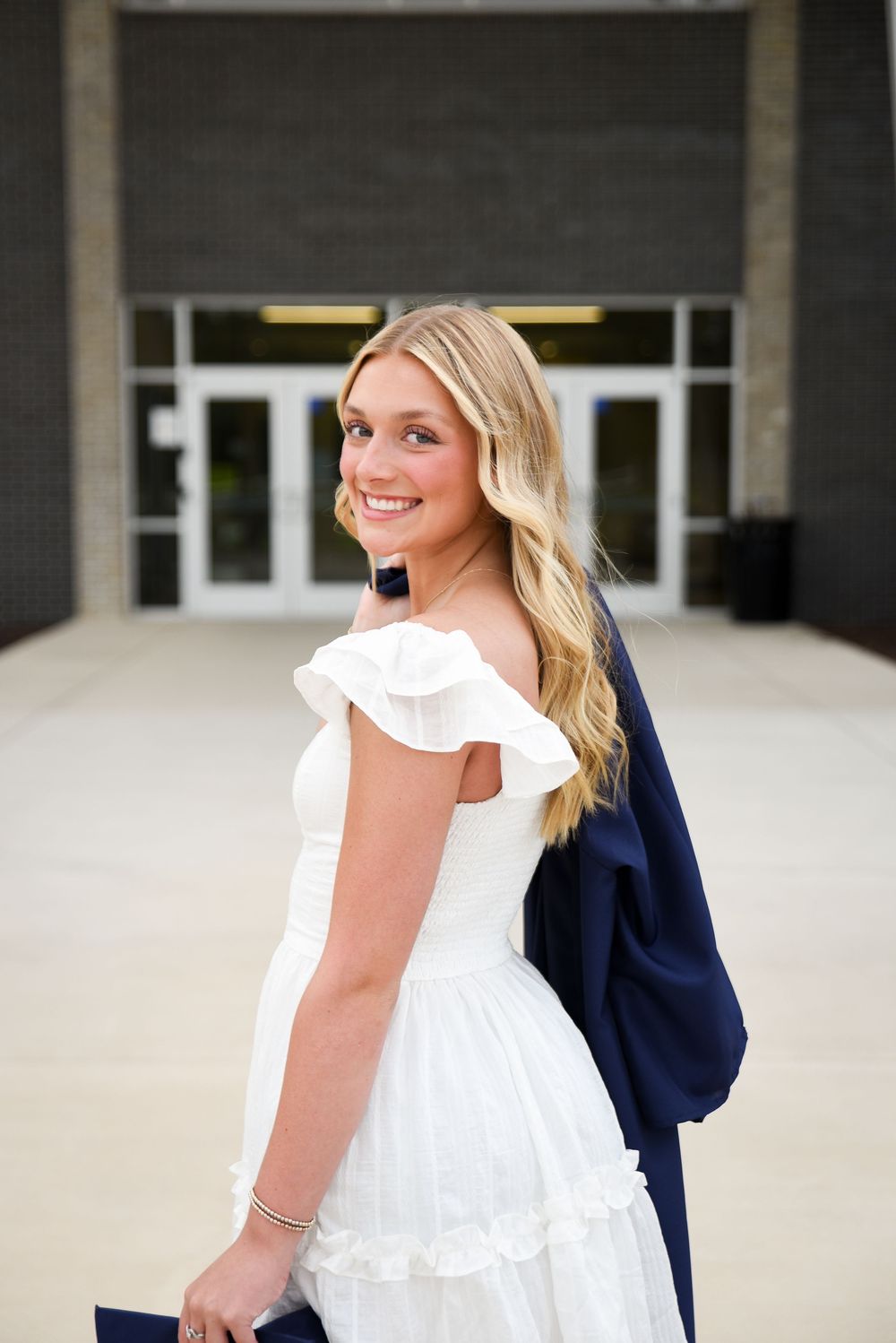 girl cap and gown Burlington NC High School