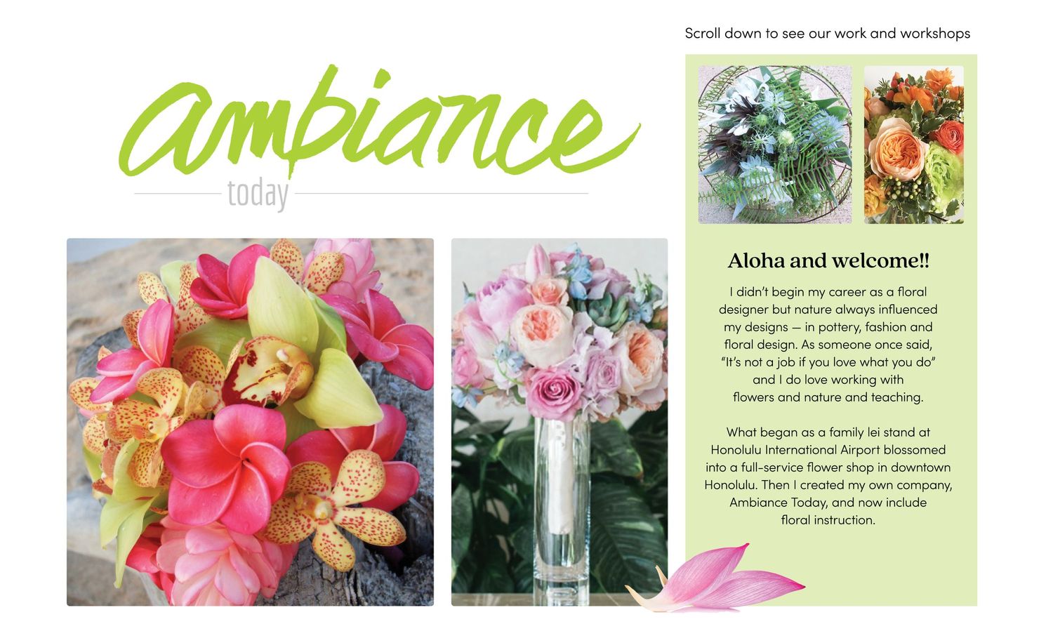 Aloha and welcome to Ambiance Today!