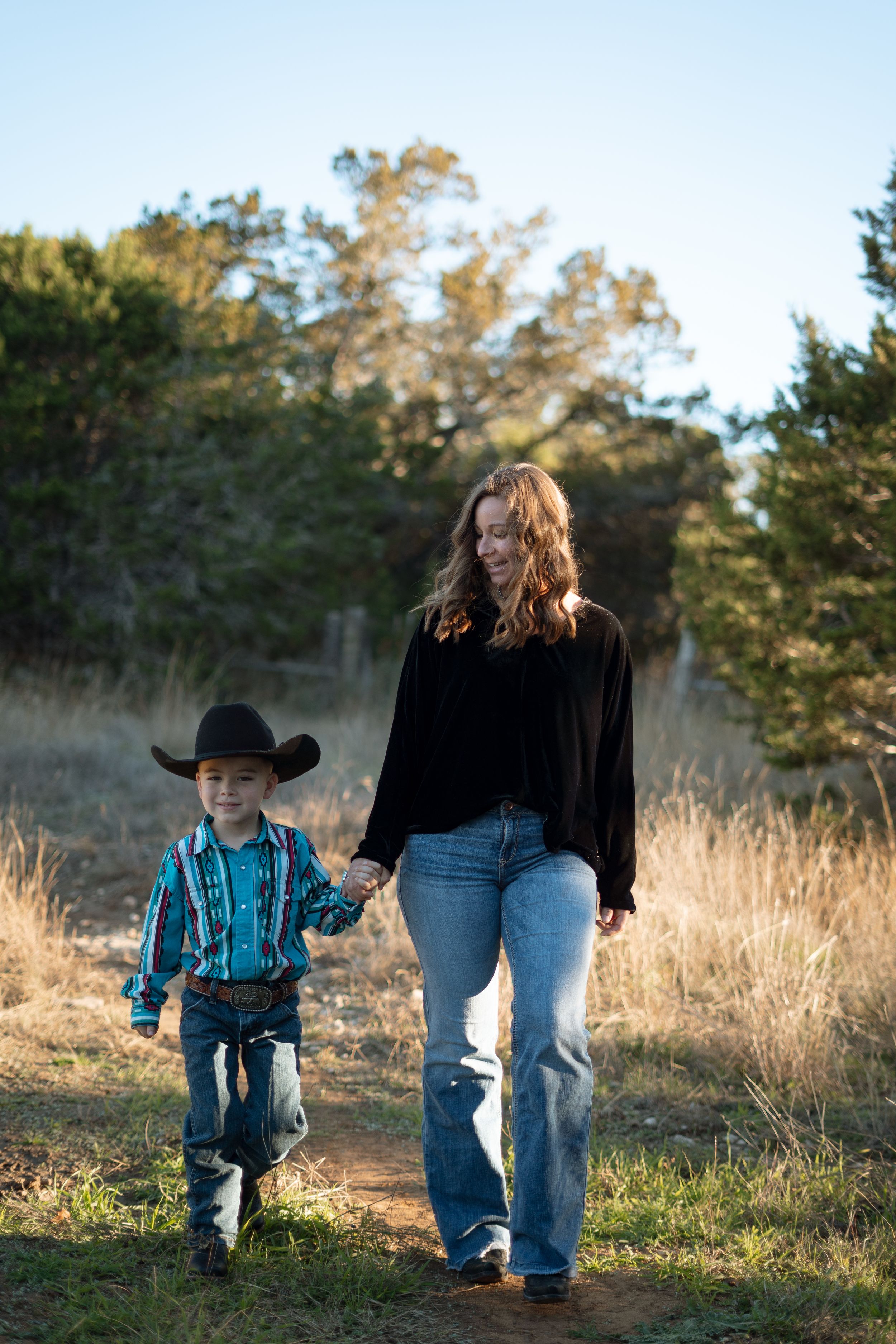 mom and boy outdoor photos