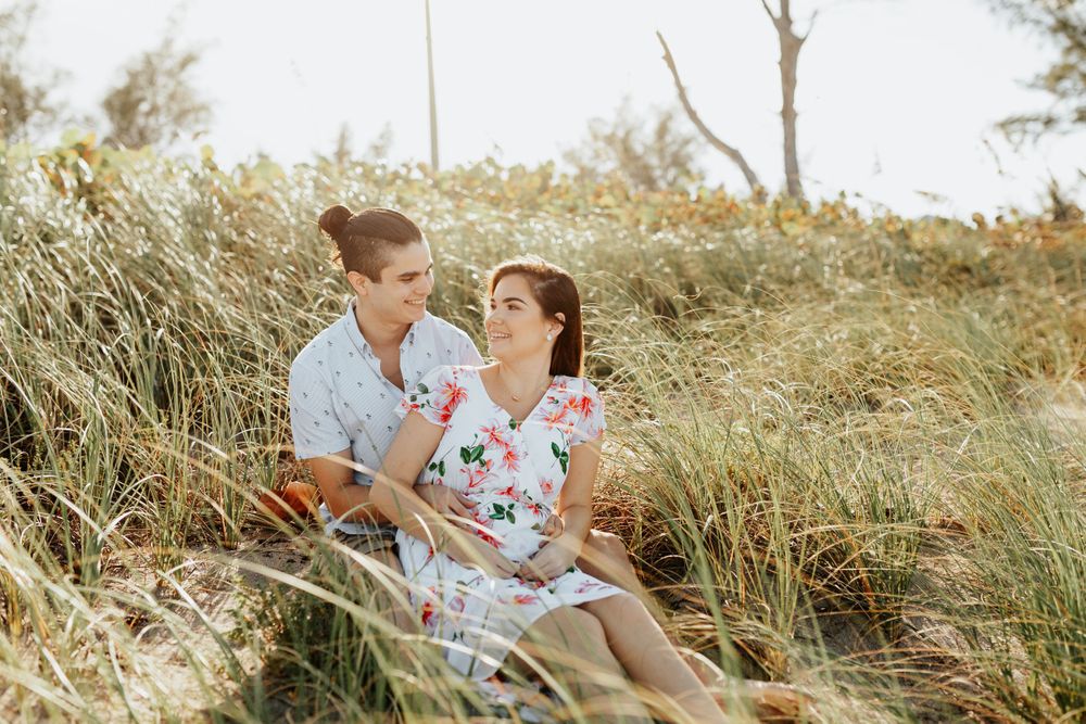 Treasure Coast Stuart Florida Photographer for weddings engagement photoshoot photos couples adventurous sunset photos