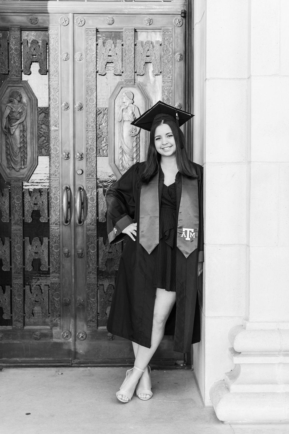 Texas A&M University Jack K. Williams Administration Building Senior portrait Photography College Station