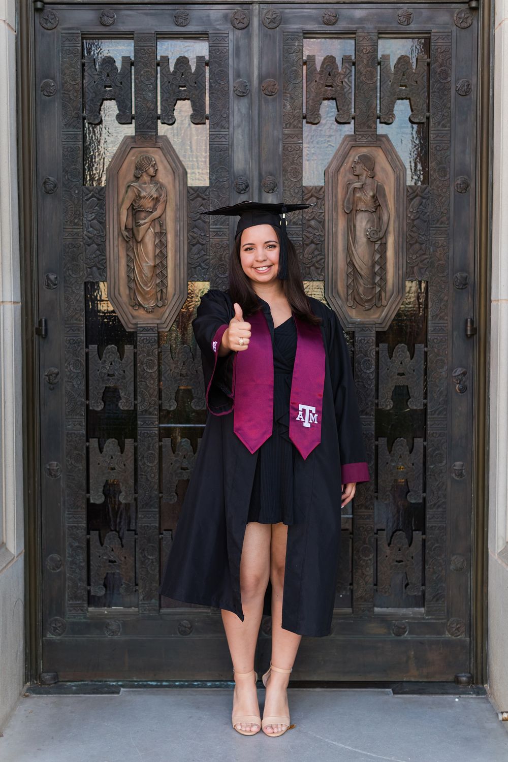 Texas A&M University Jack K. Williams Administration Building Senior portrait Photography College Station