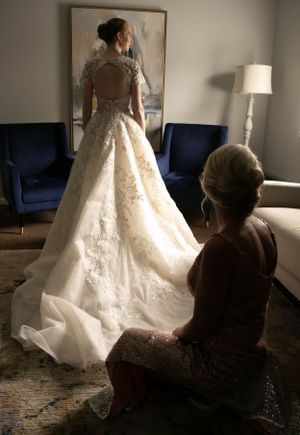 mother daughter wedding day preparation bridal gown photography Madeline's cranesville venue