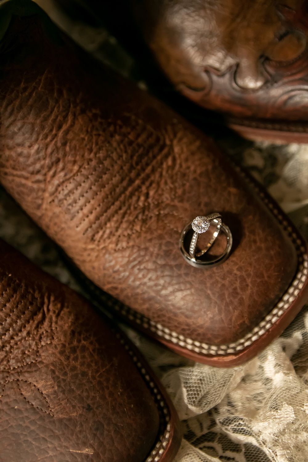 wedding day boot detail photo portraits engagement ring