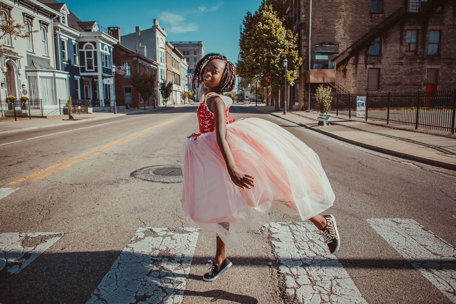 children's fashion, city backdrop chicago