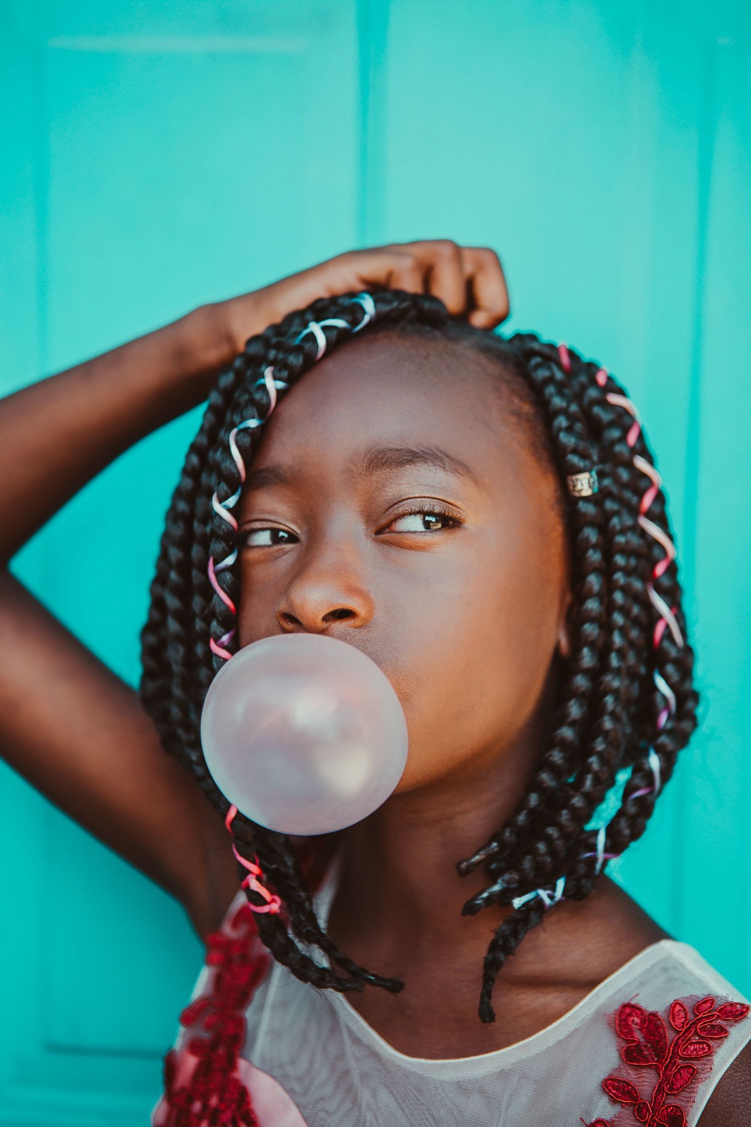 children photography, bubble gum urban background chicago