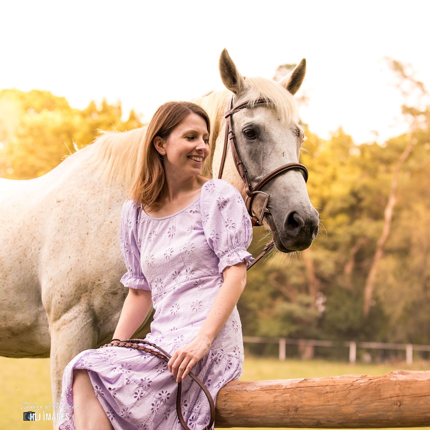 Sarah and Disco in golden hour