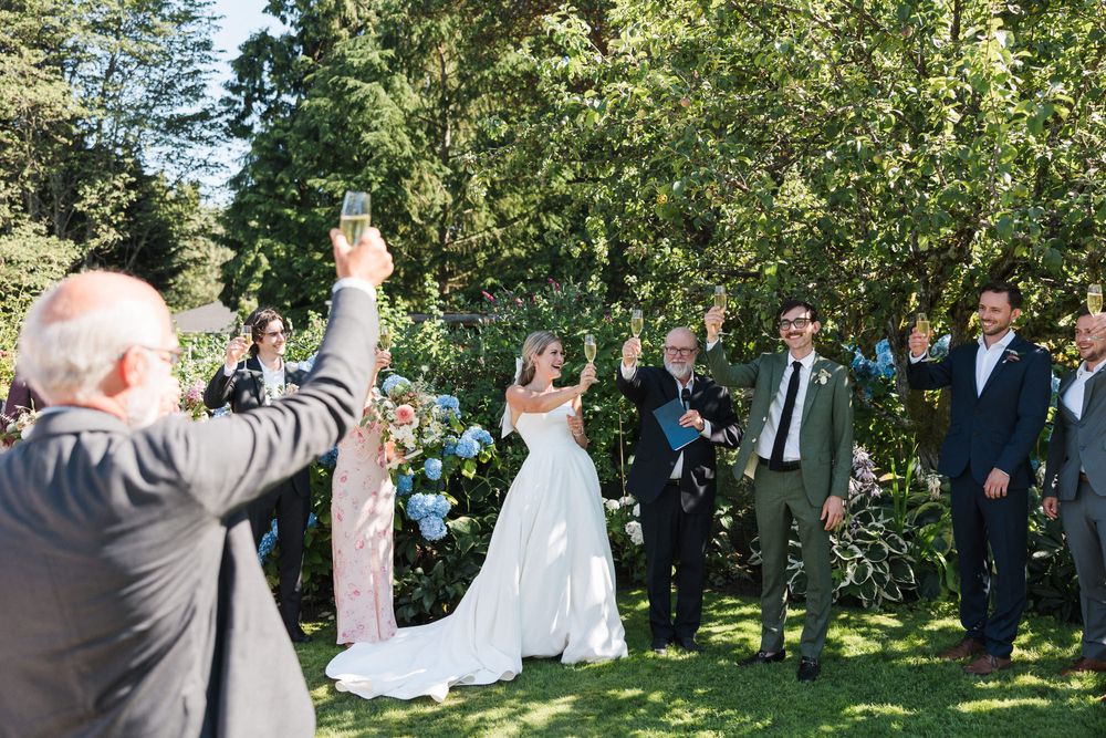 Photos of the wedding ceremony on the farm in BC