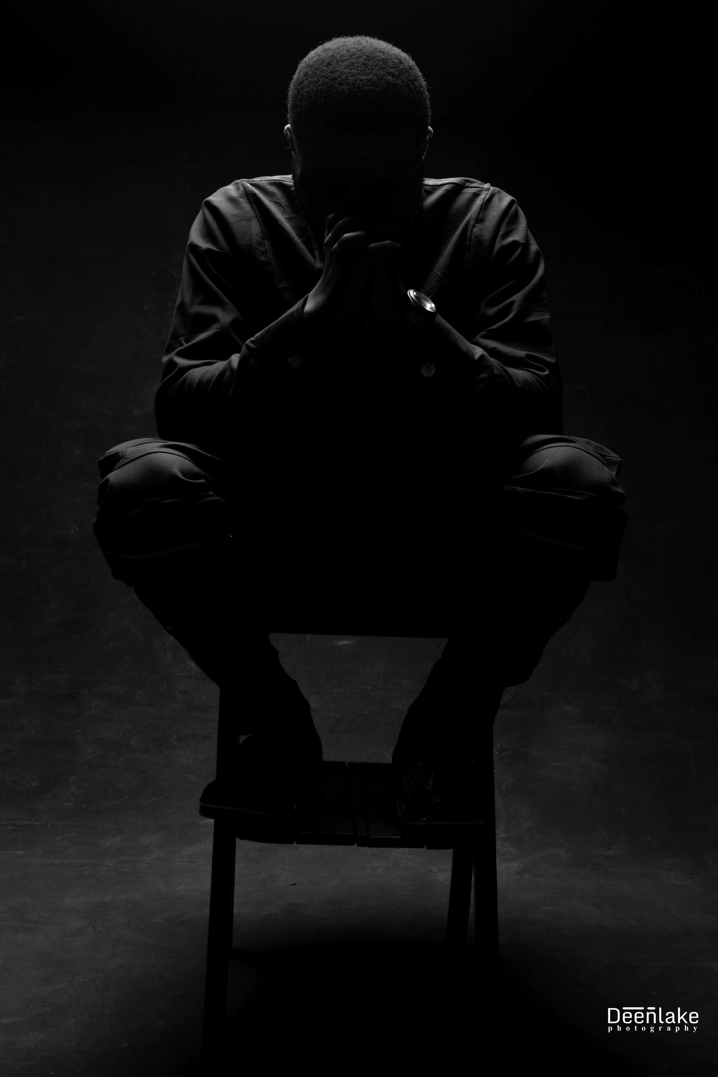 creative blank and white portrait