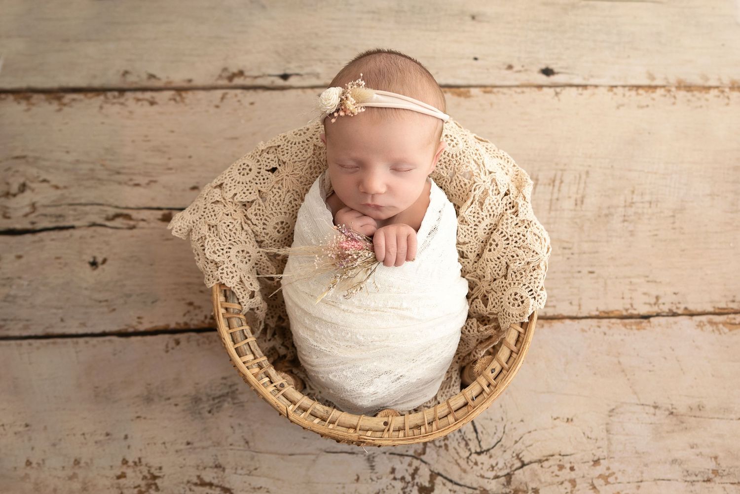 Baby Girl Newborn Photoshoot Boho