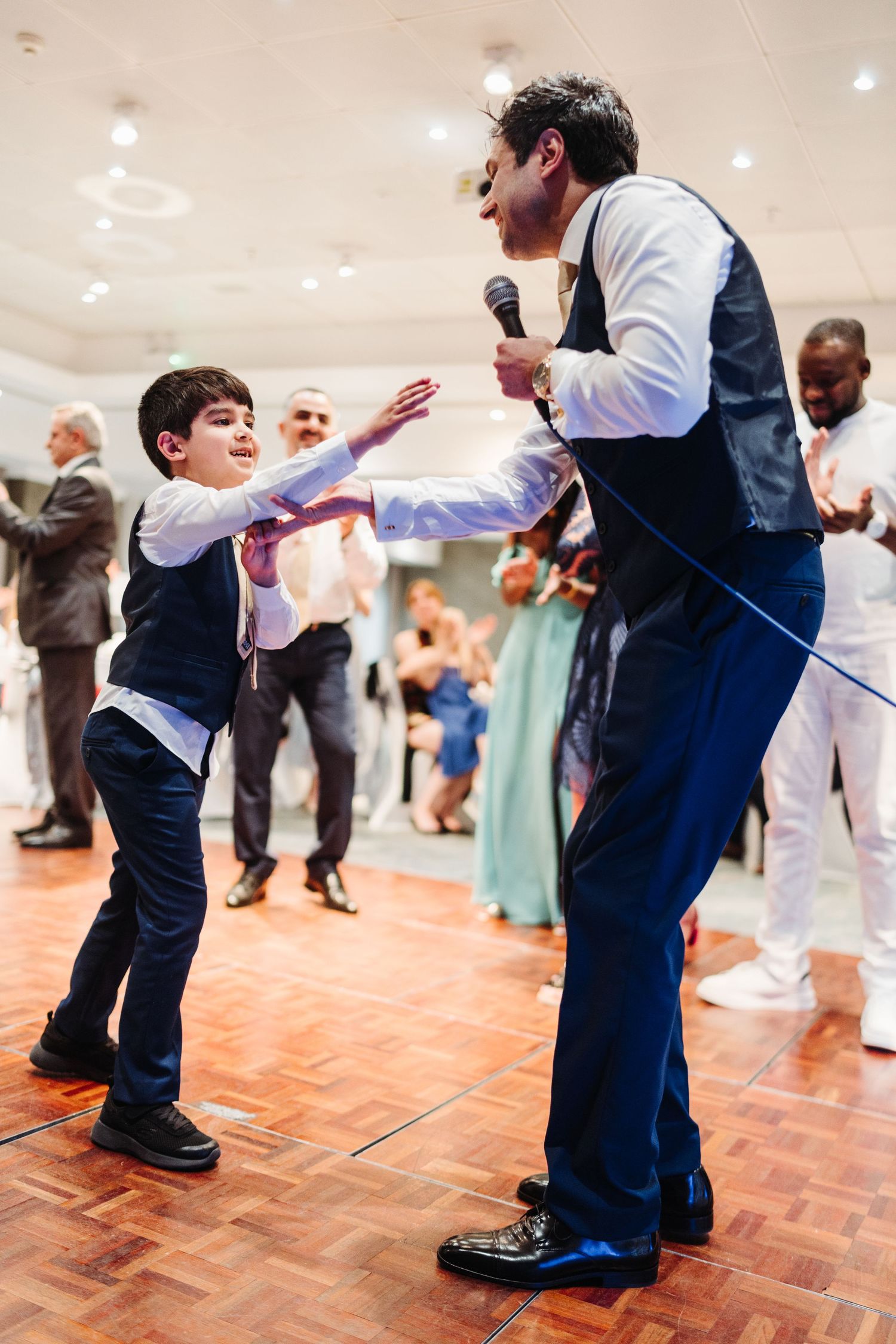 singing for the bride as a surprised at the wedding day