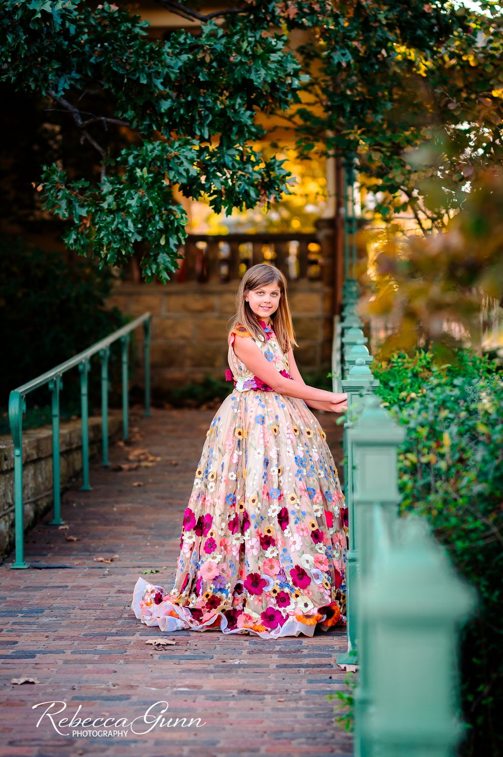 Fall Child Couture Flower Gilcrease Gardens Tulsa Oklahoma Photographer