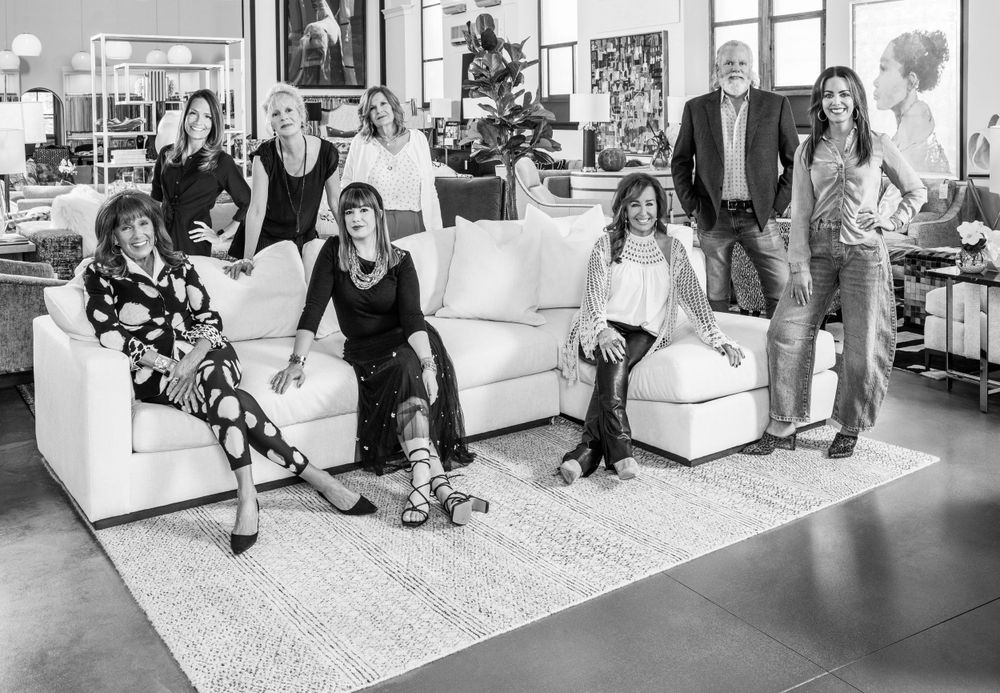 Stylish designers photographed in store