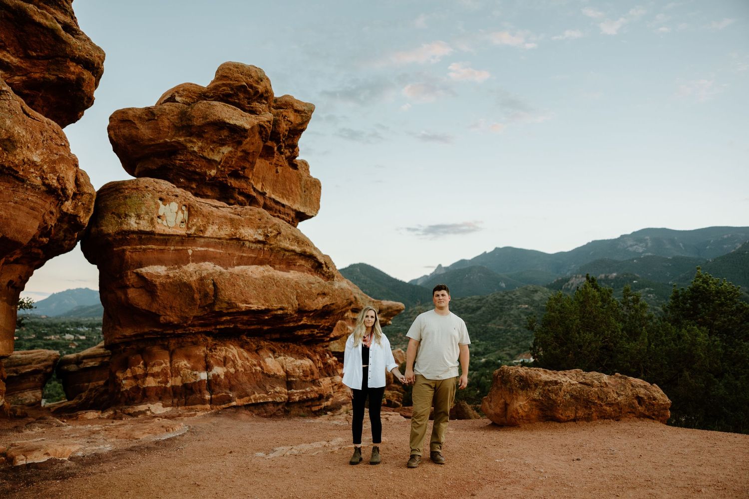 Adventure hiking session in Garden of the Gods in Colorado Springs, CO