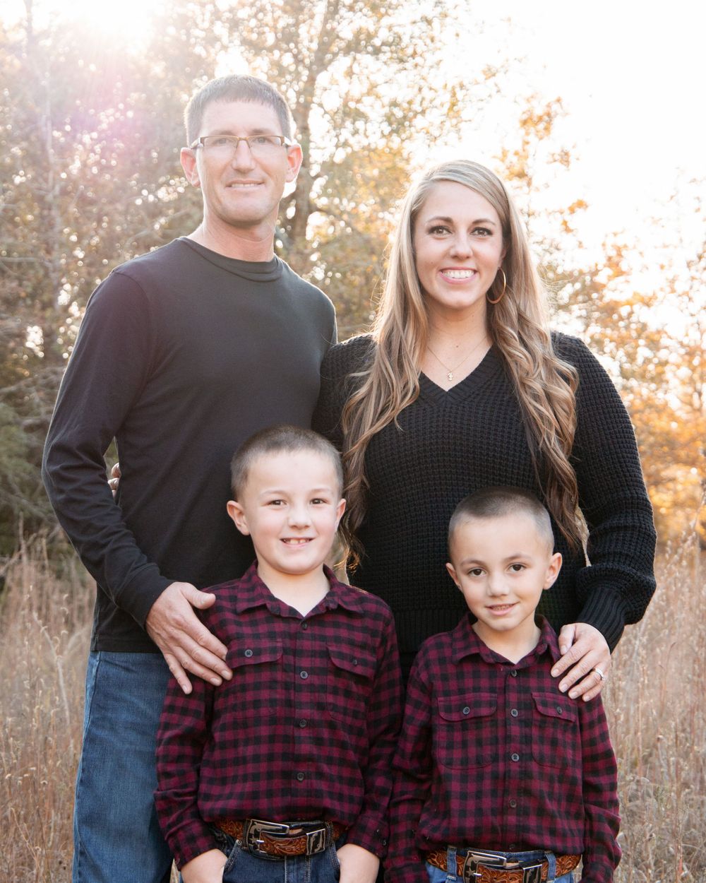 Family photos at Lick Creek Park, Family of 4