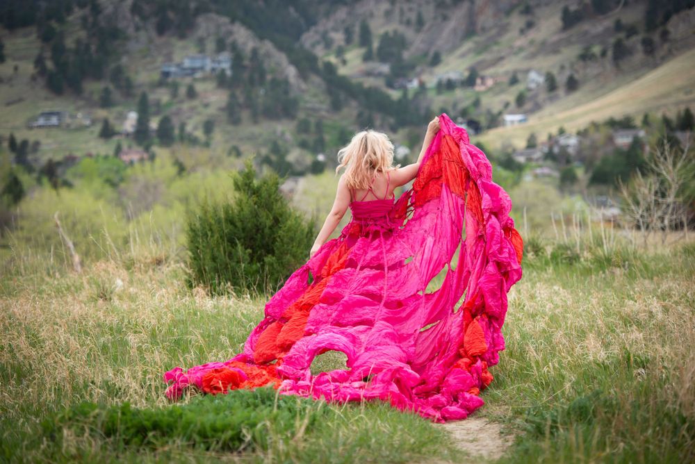 Pink parachute dress