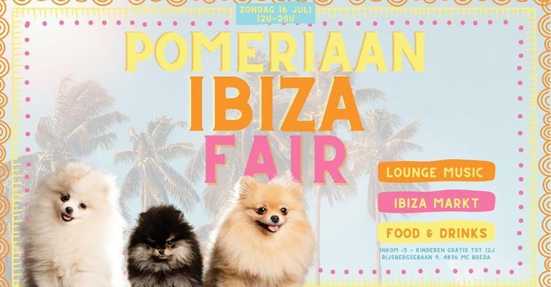 Pomeriaan Ibiza fair Breda - Fotoshoot van uw hond in Ibiza sfeer