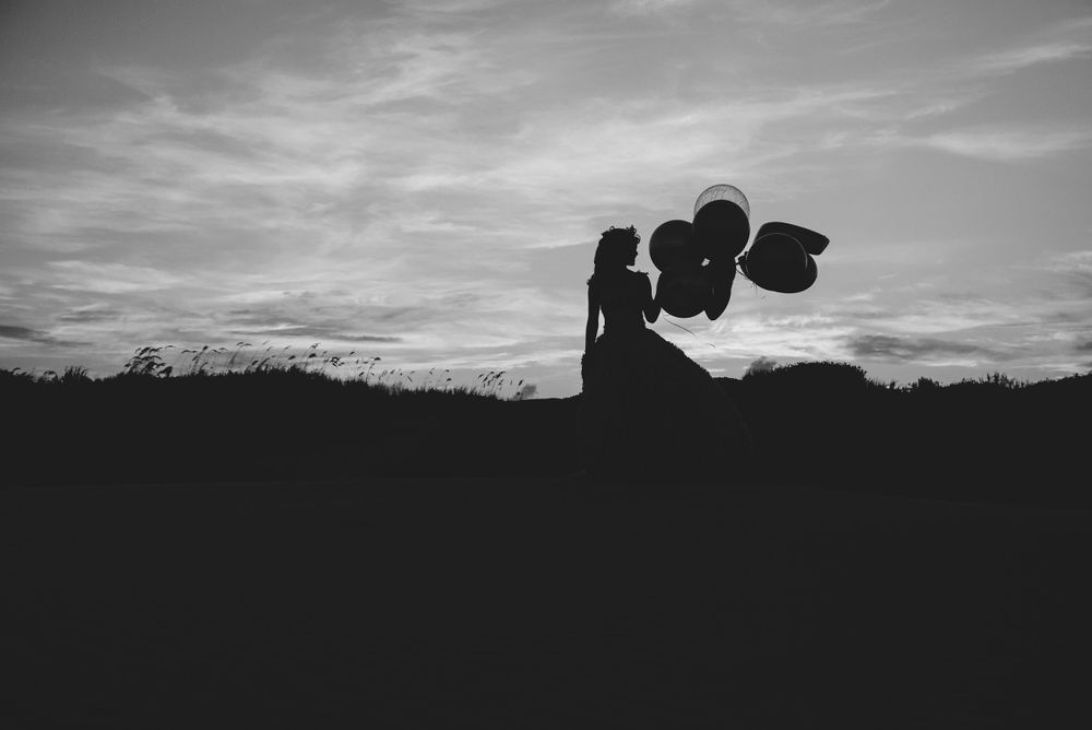backlight picture of a girl. south padre island. Texas. Wedding photography