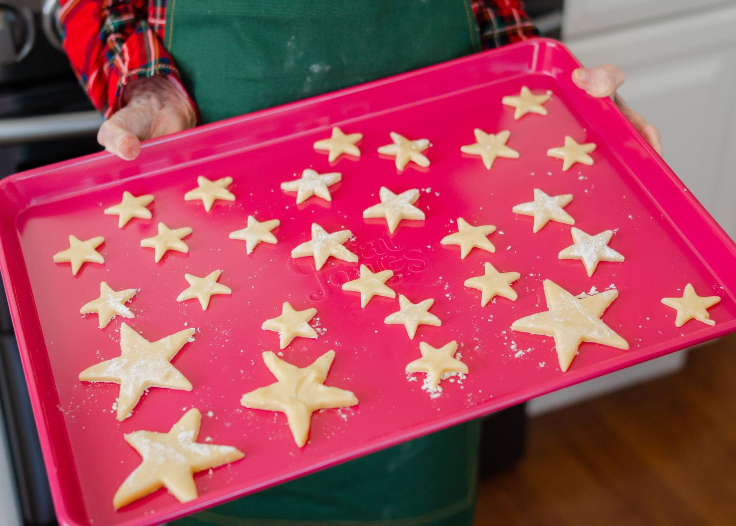 Christmas Cookies on baking sheet