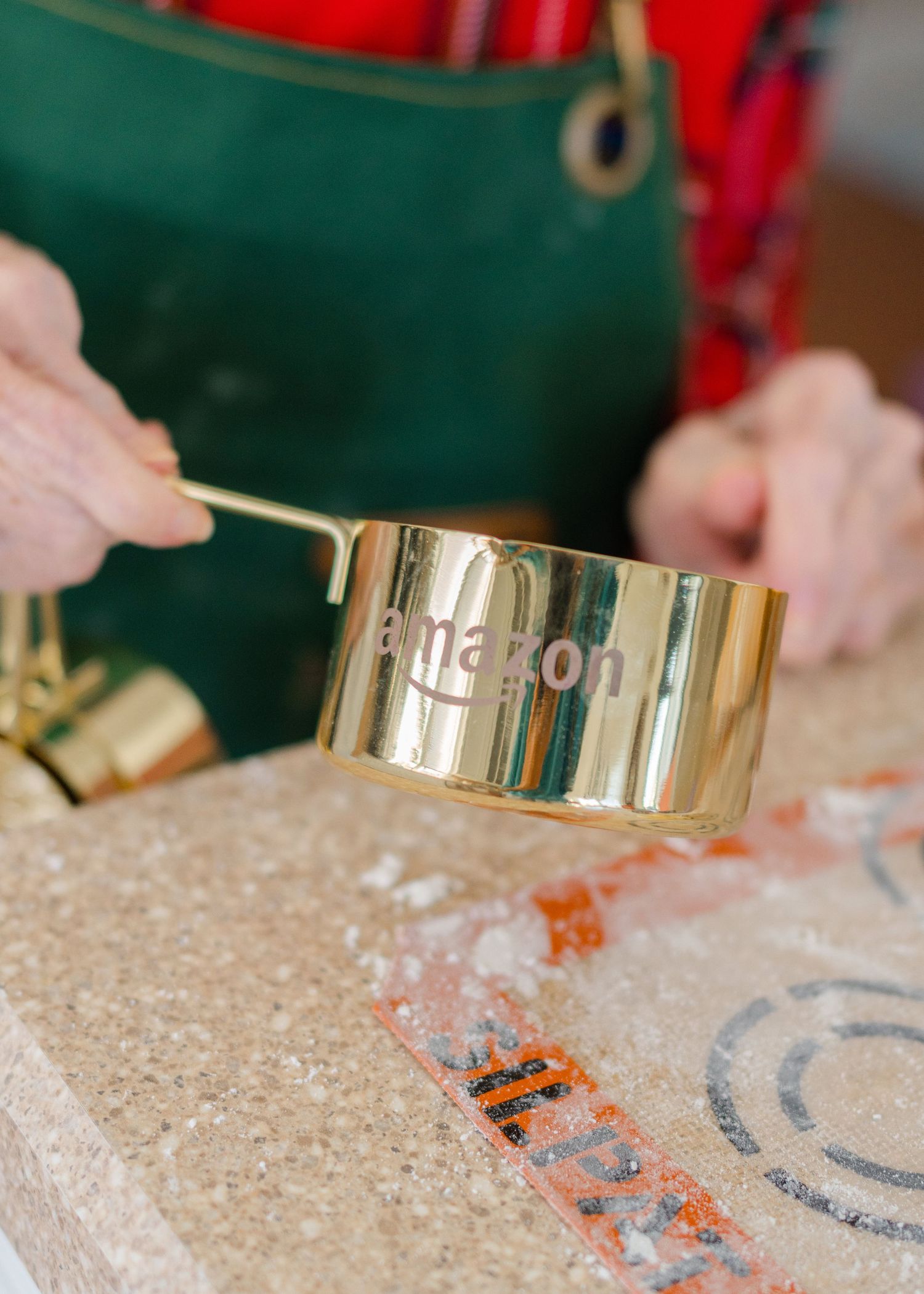 Gold measuring cups