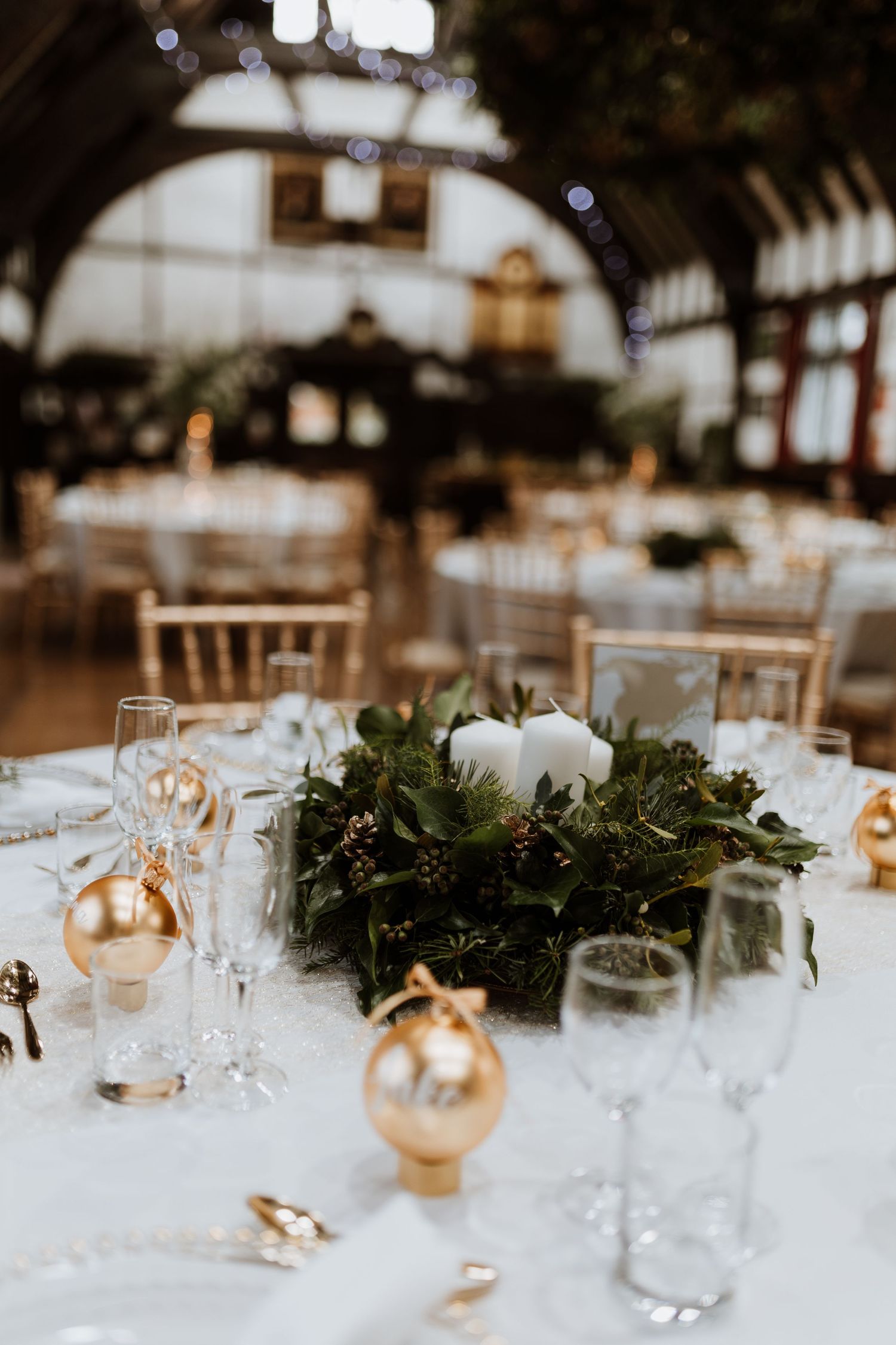 Table scape for wedding christmas in shropshire