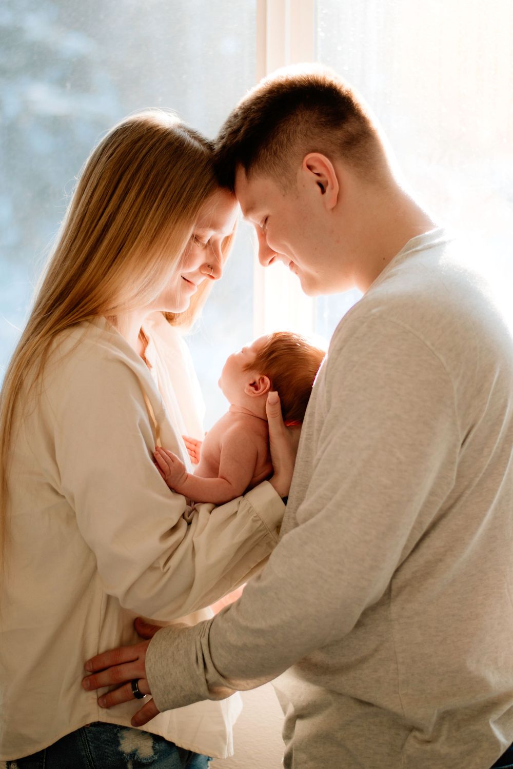 Newborn sun shining window