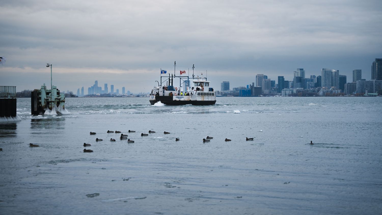 Toronto Canada Ferry in the winter