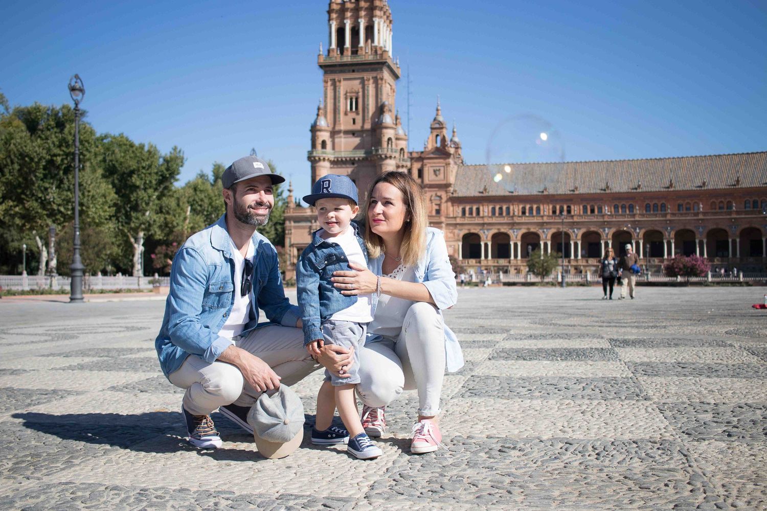 retrato de familia plaza de españa sevilla