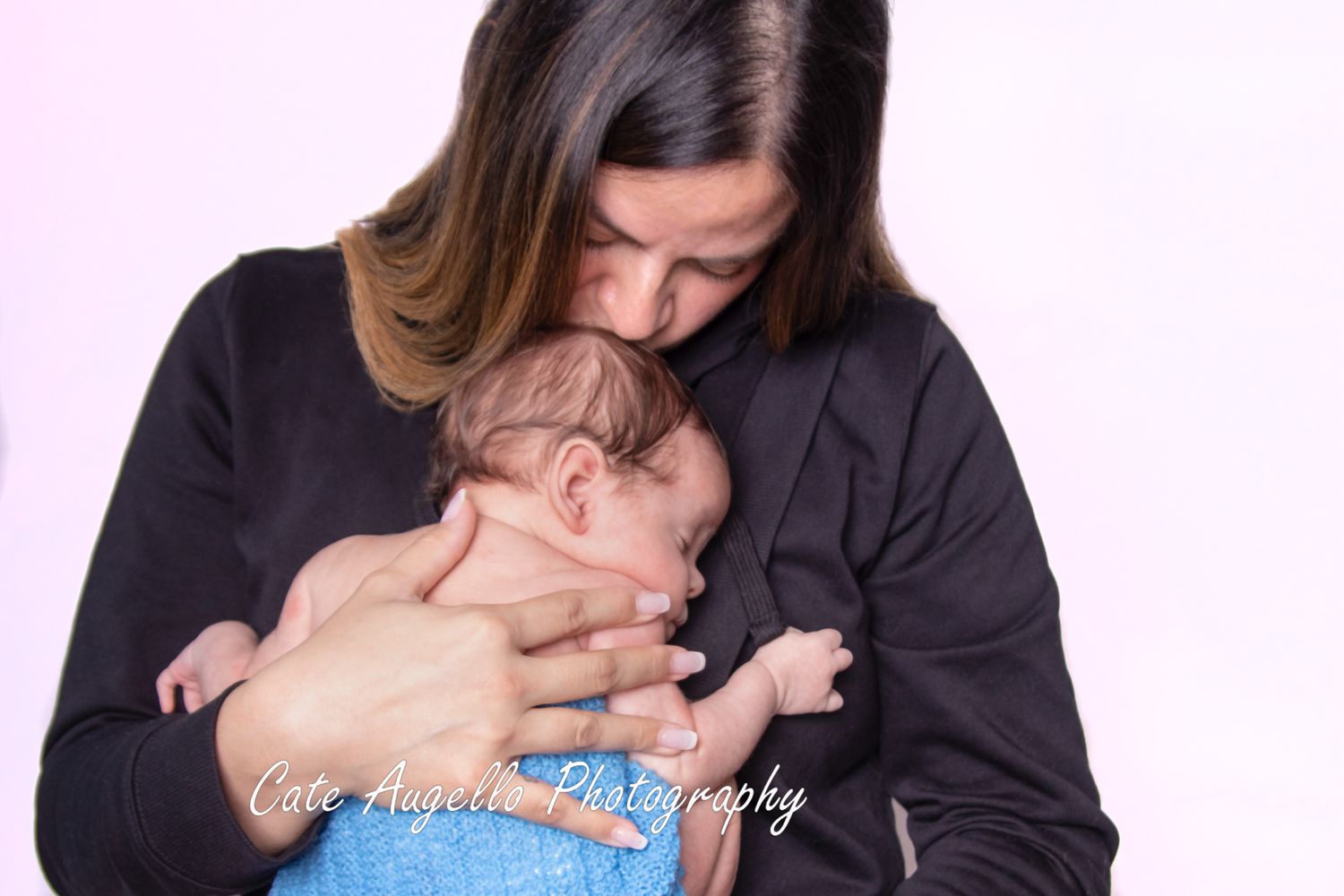 Mother and son in home newborn lifestyle photo session in Meriden, CT