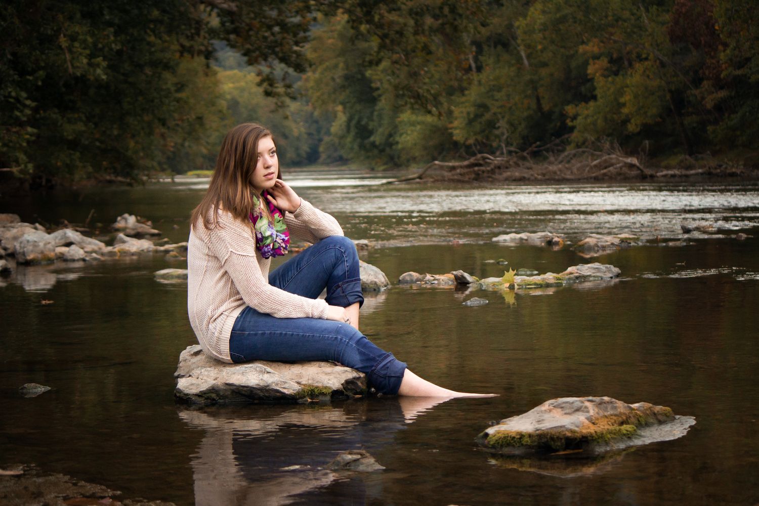 high school senior in outdoor session