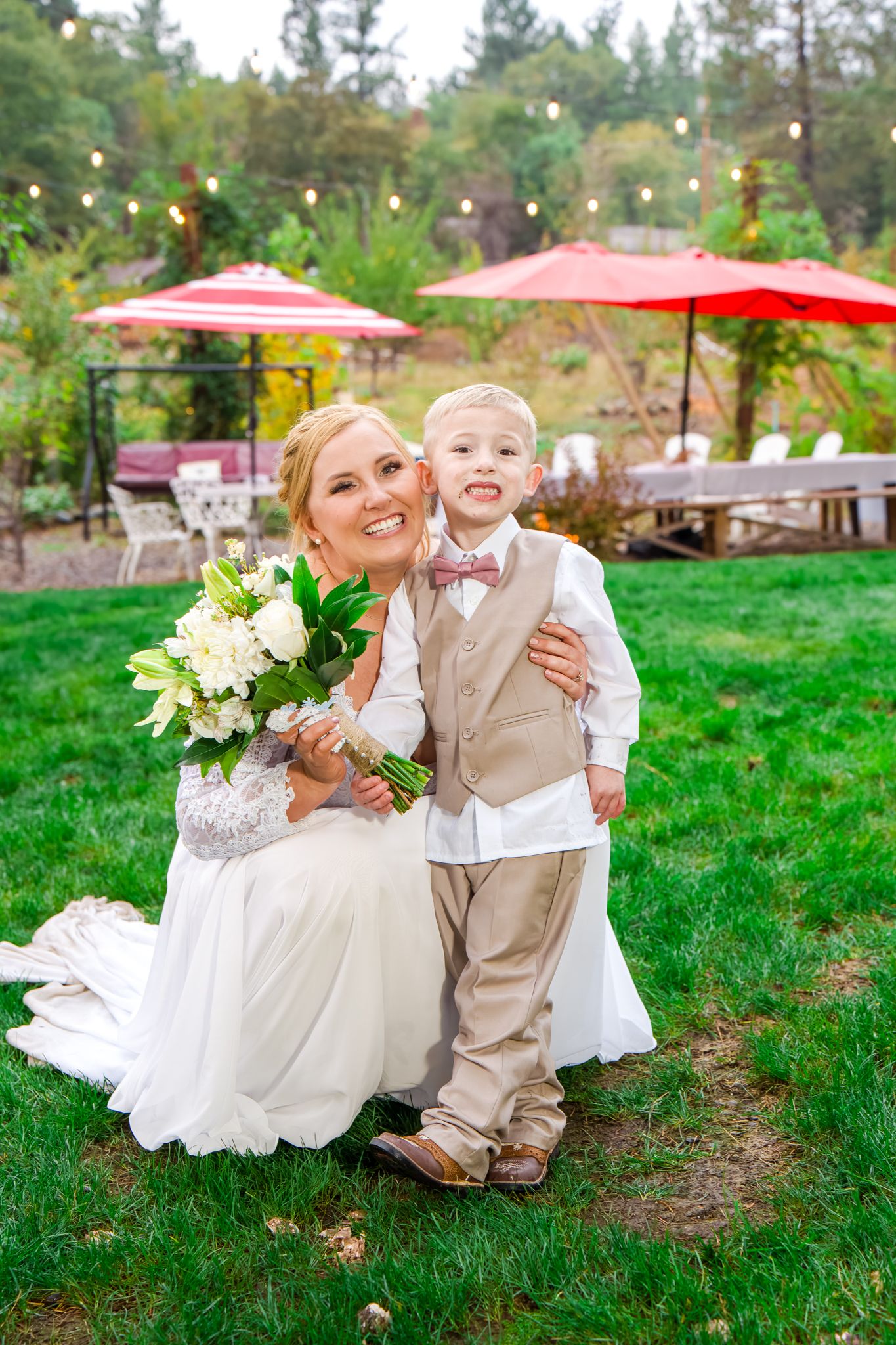 bride with her son
