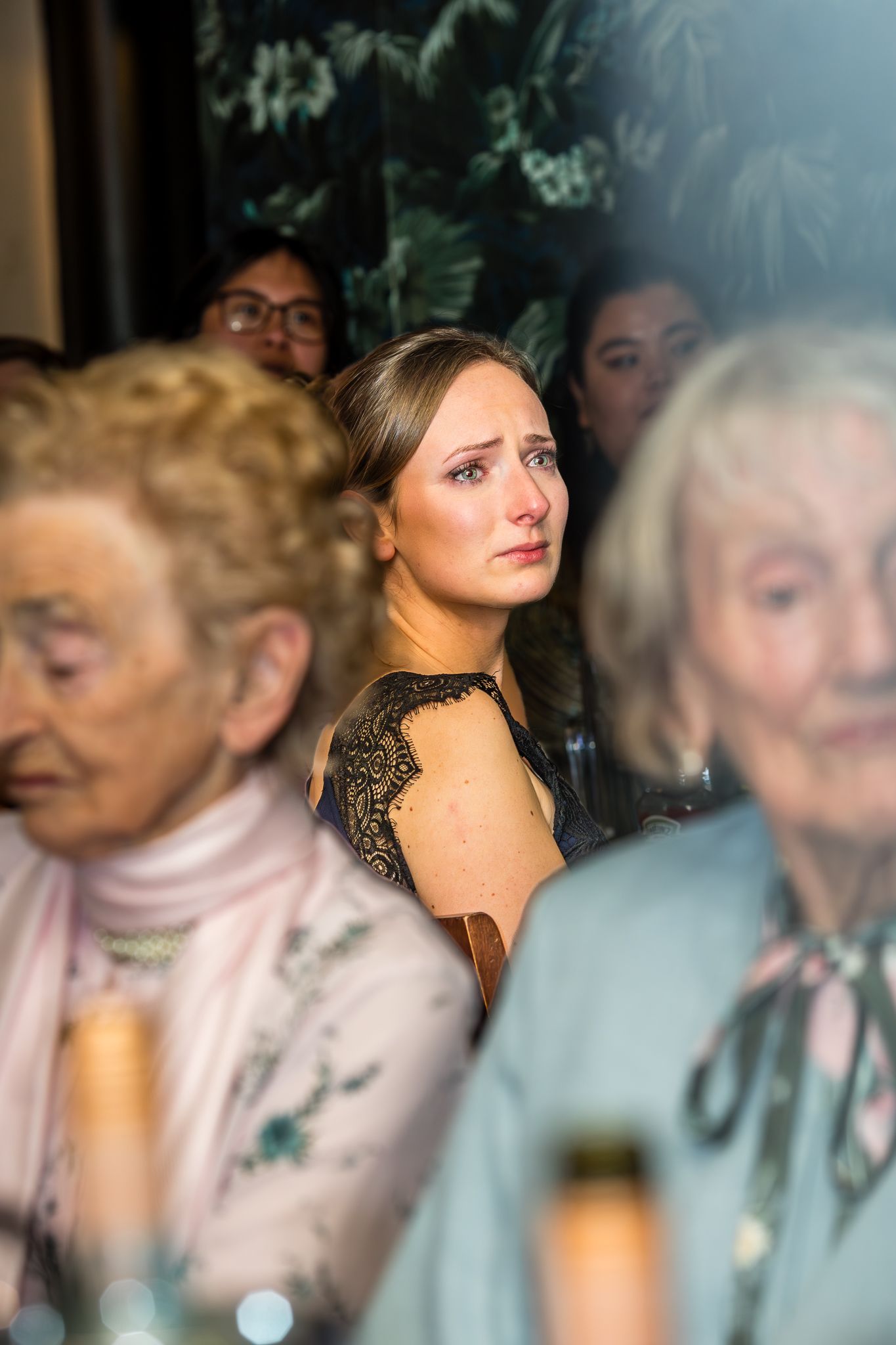 Poignant moment during wedding speech at Danson Stables following Danson House marriage ceremony