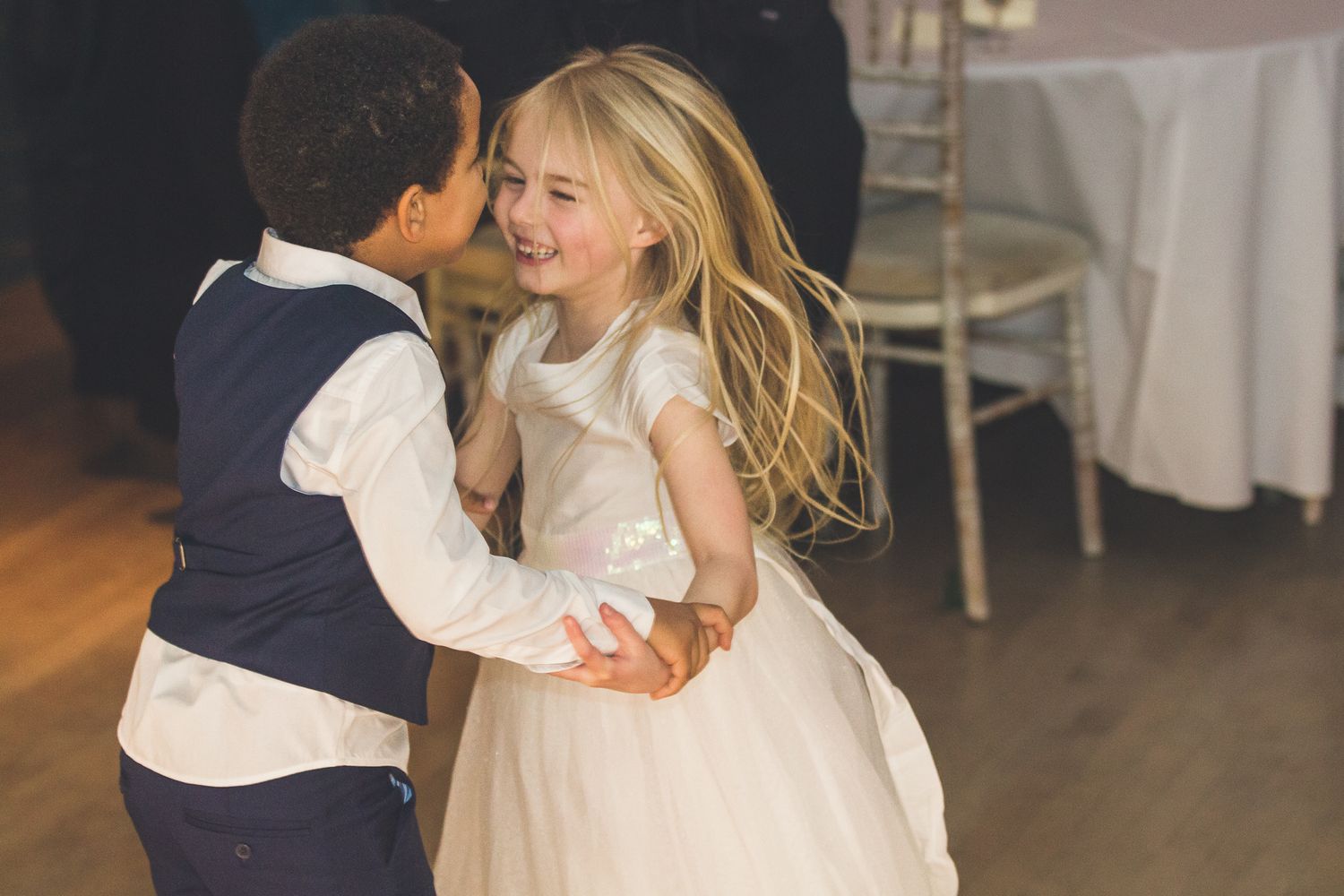 Capturing Young Guests Dancing at a Wedding at Alexandra Suite in Swanley Kent