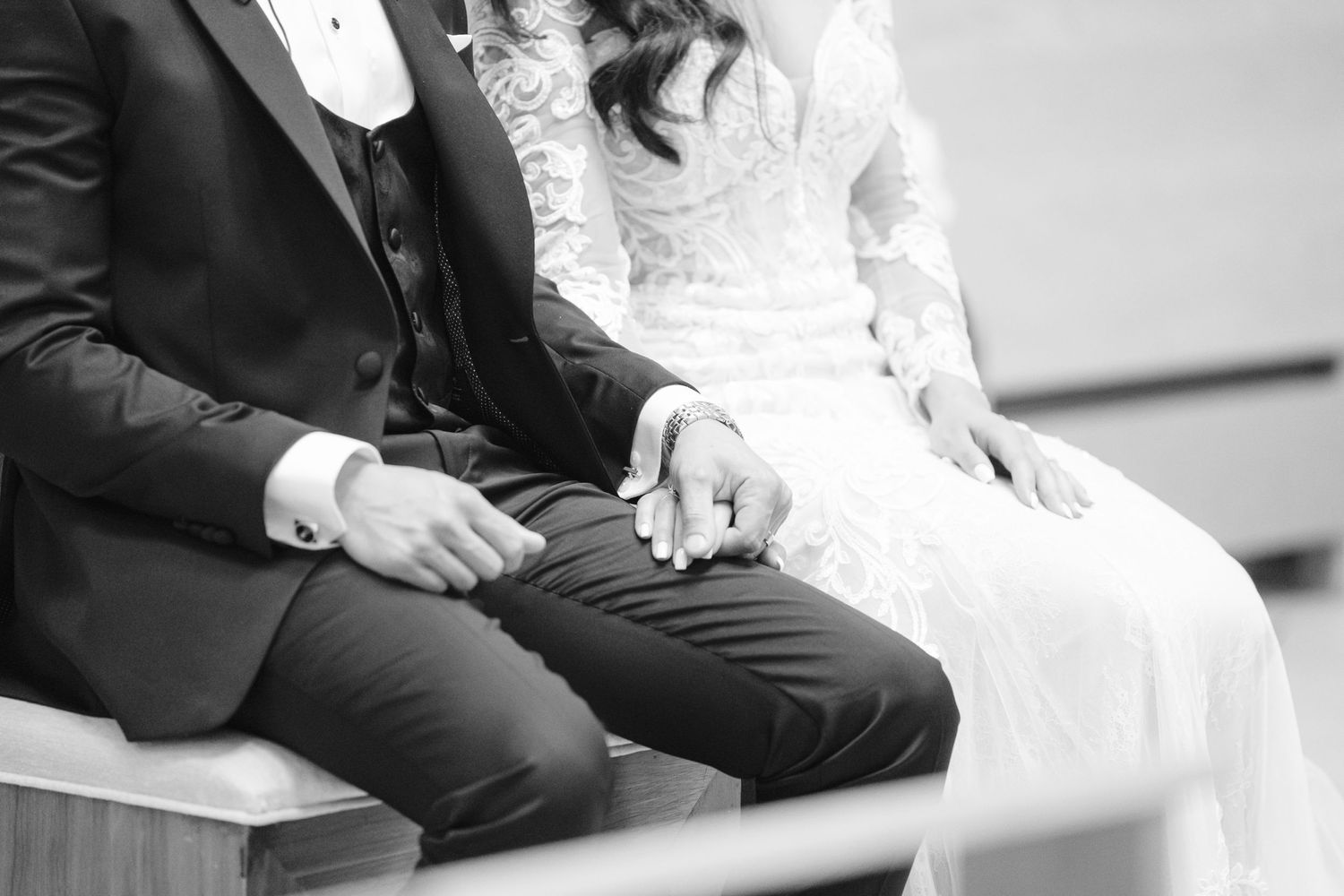 Bride And Groom Holding Hands in Toronto