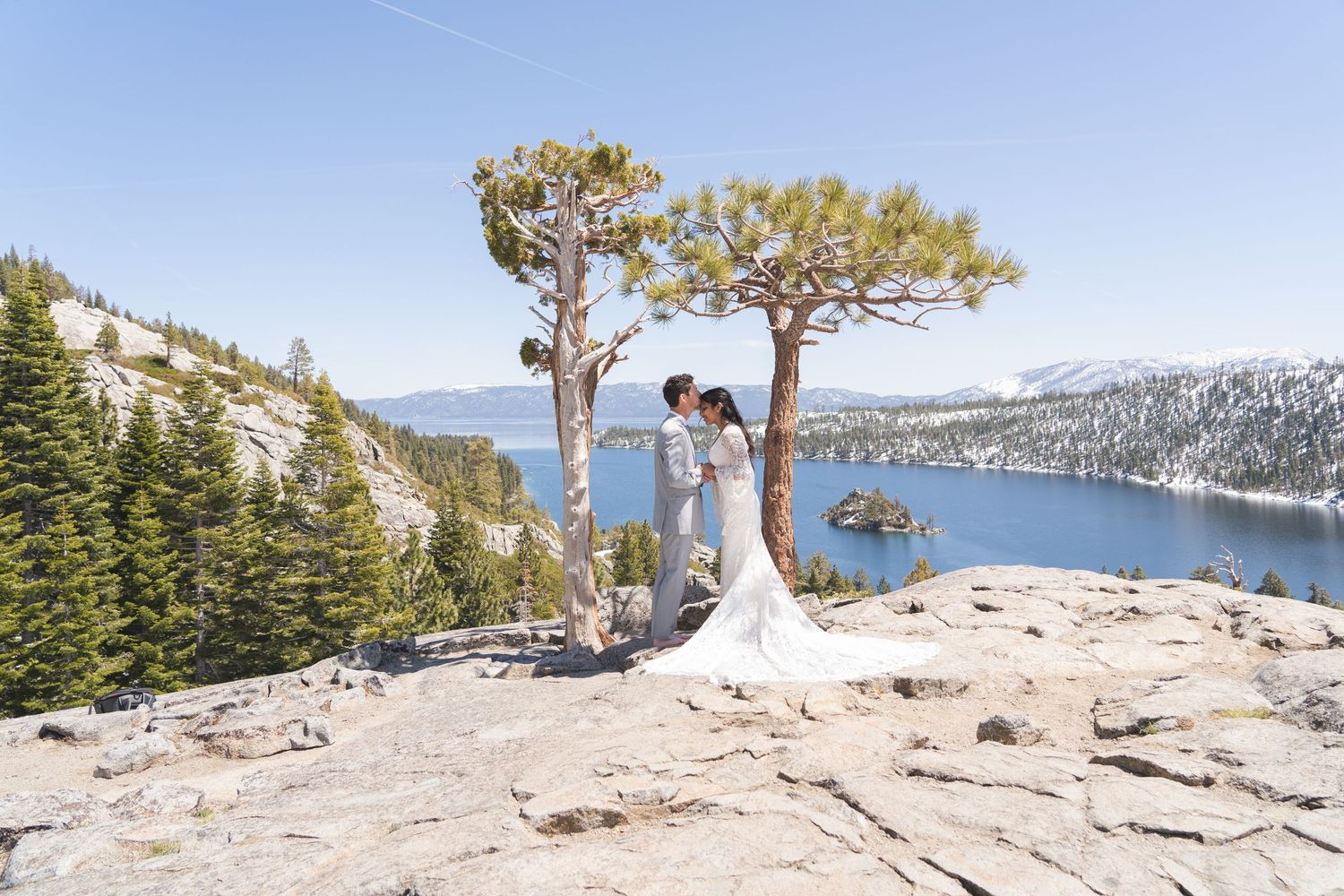 Emerald Bay Elopement Small Intimate Hiking Adventure