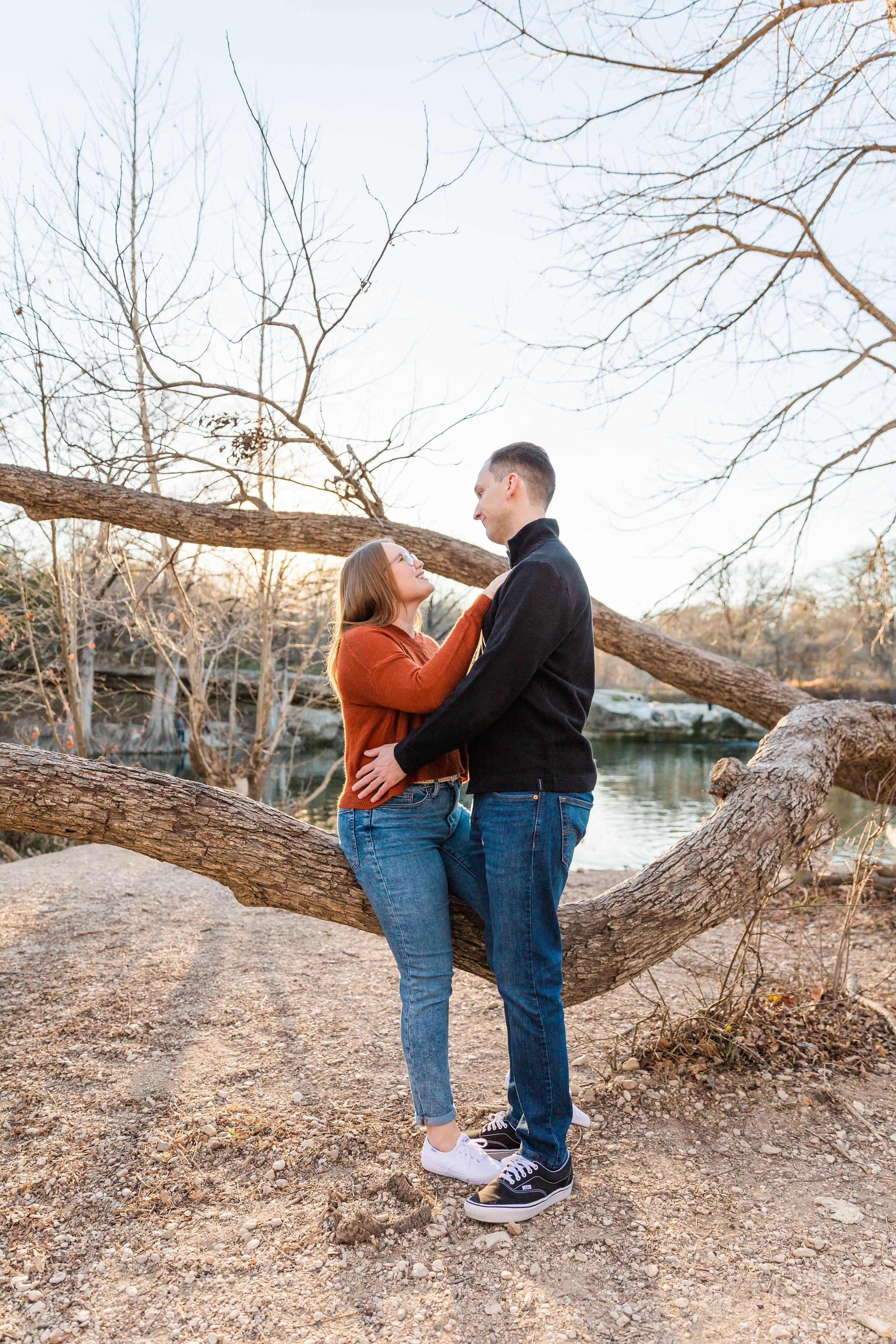 fall engagement session at McKenny Falls