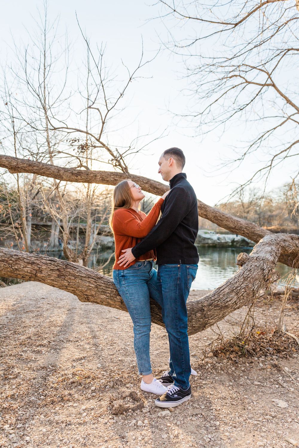fall engagement session at McKenny Falls