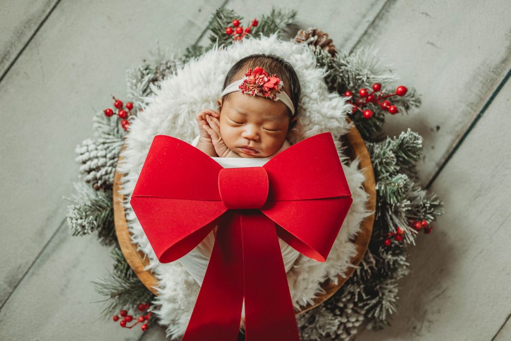 Christmas newborn session