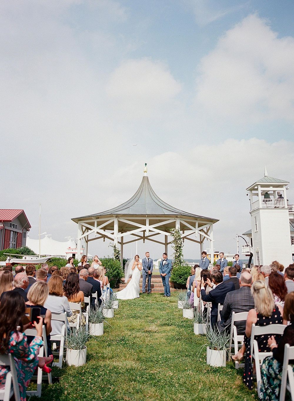 wedding ceremony at the Chesapeake Maritime Museum