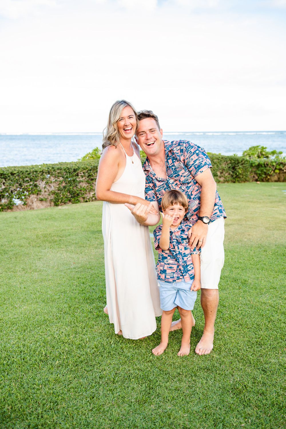 Candid family photography session in Oahu Hawaii.