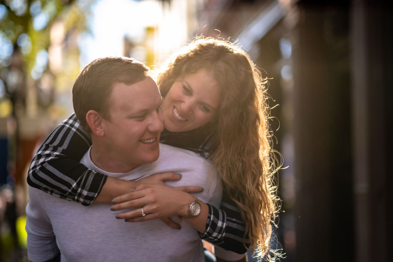 engagement photo of couple in Fort Worth Texas