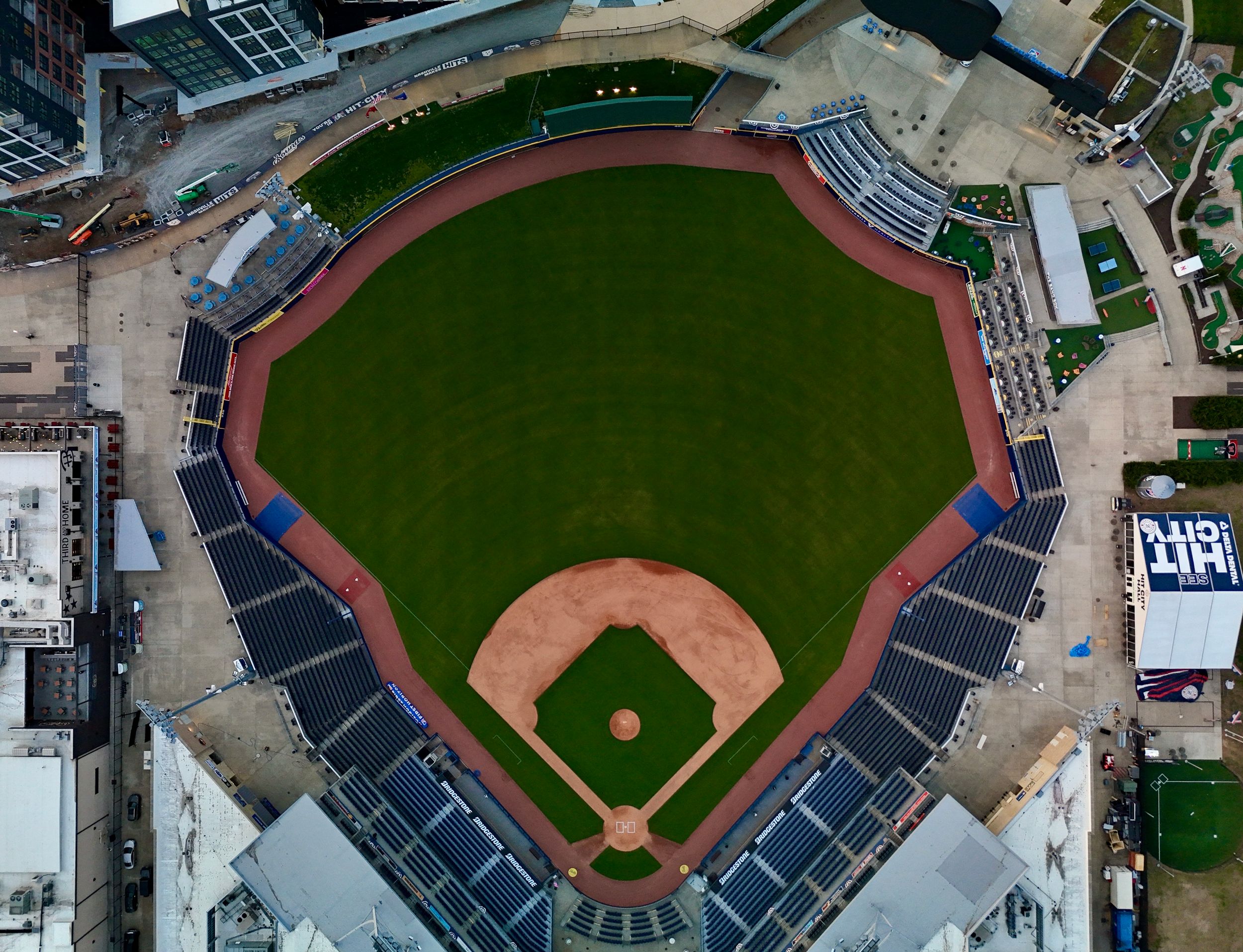 topdown First Horizon Park Nashville Sounds TN drone picture