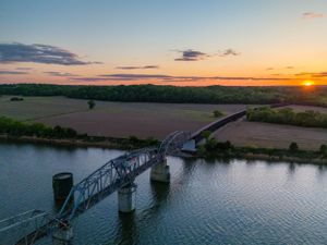 sunsetting Clarksville TN drone photo