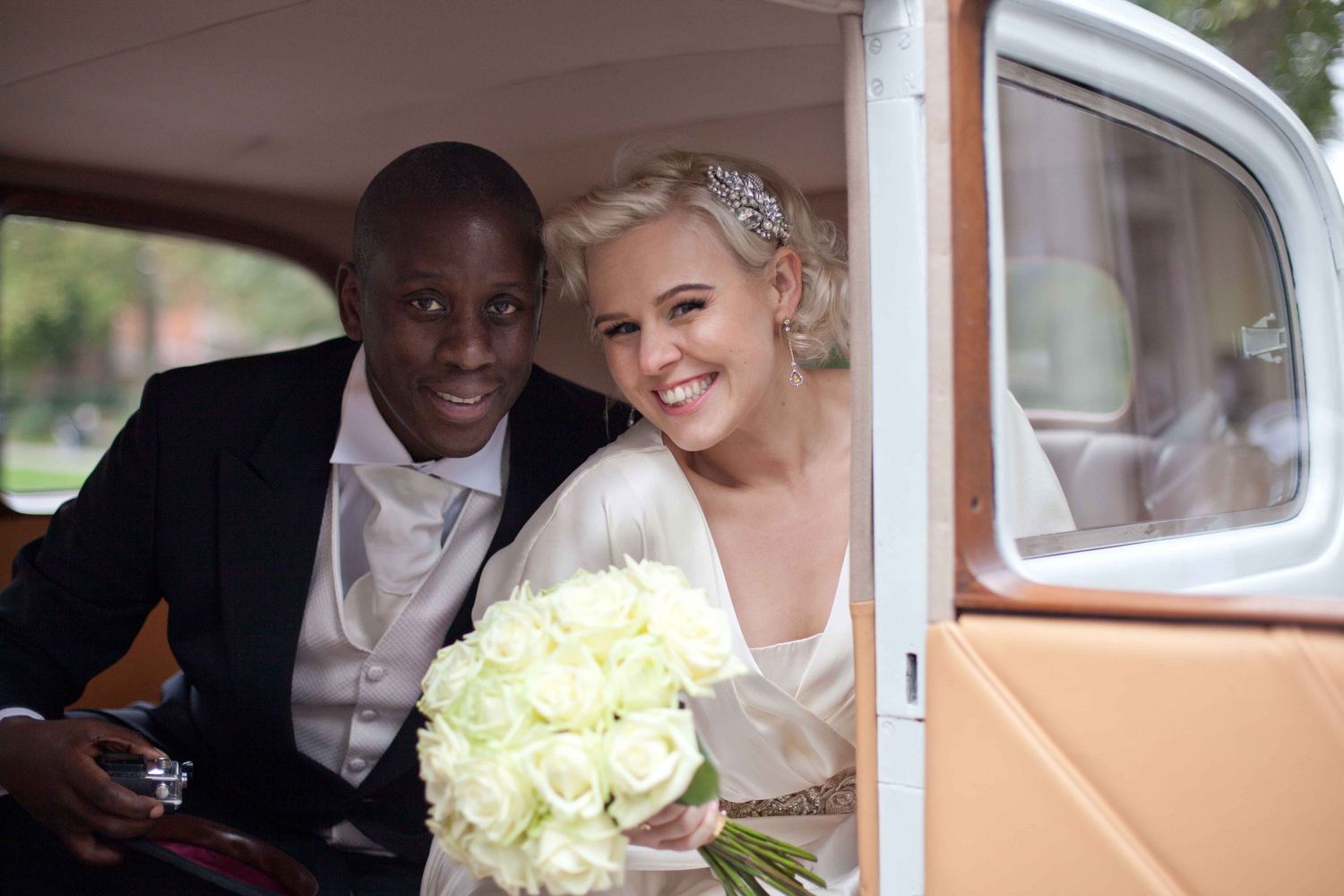 St Johns Hackney Glamorous Wedding Bride and Groom