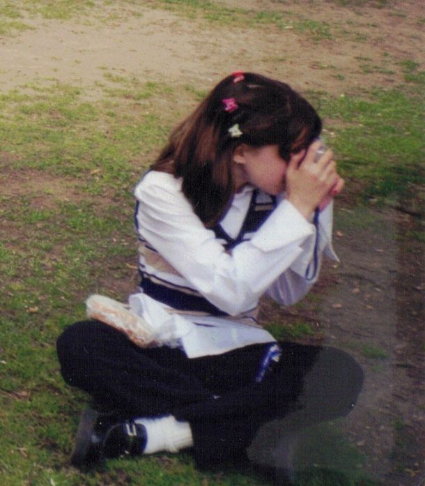Leah Ramuglia photographing as a child in the 90's in the Boston Public Garden