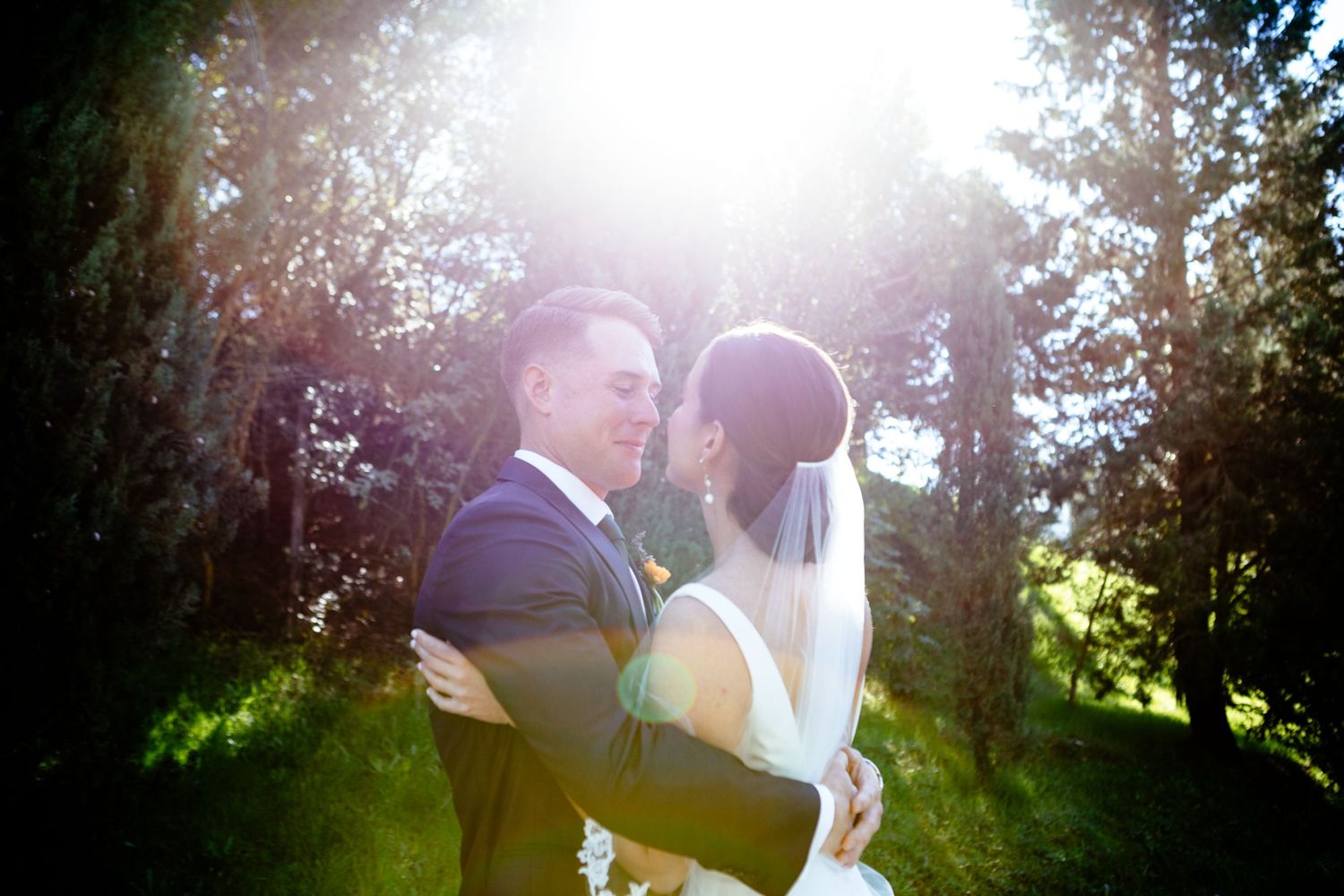 First look for Nicole and Nils at their wedding at the Lazy Olive in Tuscany, Italy.